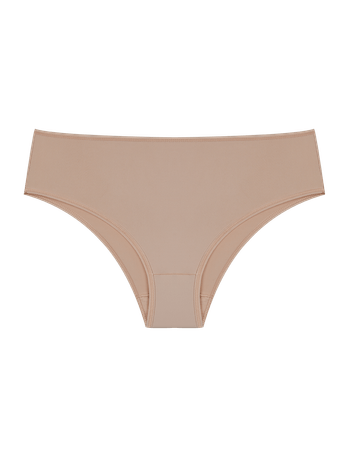 Braguita De Microfibra De Talle Alto Ballet Beige