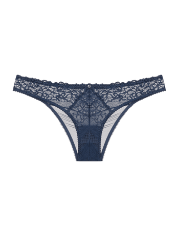 Braguitas bikini de encaje azul cedro