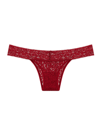 Braguitas de bikini de encaje rojo Zaire