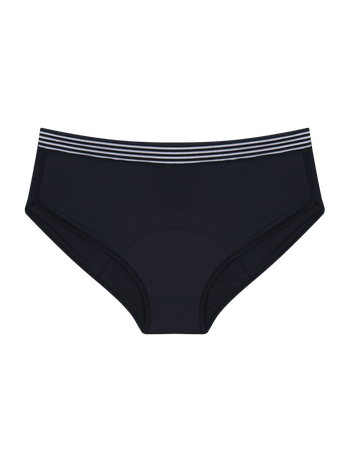 Braguitas Absorbentes De Cintura Alta - Fluxo Nonoturno Flow Preto