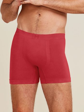 Calzoncillos bóxer sin costuras de microfibra roja Zaire