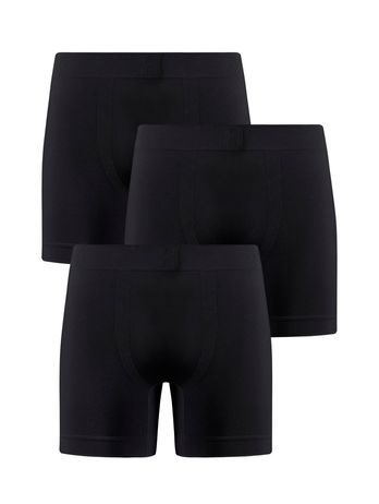 Kit de 3 calzoncillos bóxer sin costuras color negro claro